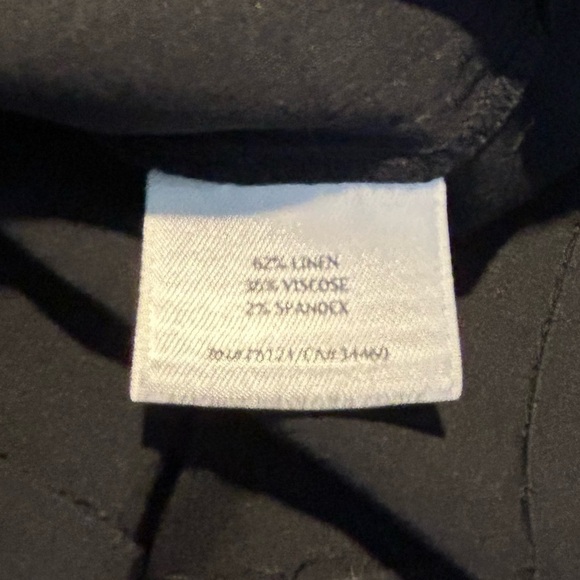 Eileen Fisher Black Linen Blend Trouser Pants Size Petite 4 - Picture 9 of 9